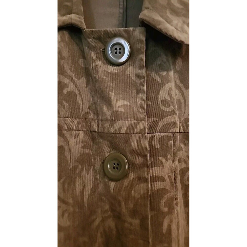 R Q T Womens Blazer Soft Pesto Olive Green Stylish Medium 2 Button Jacket - Picture 7 of 11
